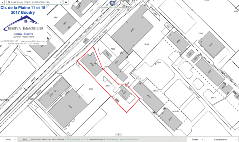 Plan cadastral Boudry